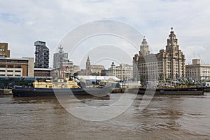 View of Liverpool dock area, Merseyside,UK