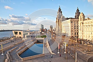 View of liverpool waterfront photo