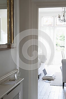 View Of Living Room Through Doorframe