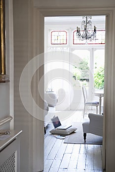 View Of Living Room Through Doorframe