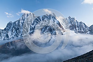 View of Lobuche Peak from Kala Patthar, Solu Khumbu, Nepal photo