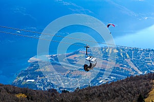 View of Locarno and Lake Maggiore from the Cardada-Cimetta mount