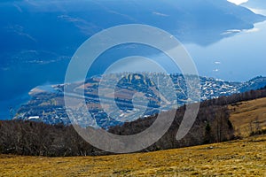 View of Locarno and Lake Maggiore from the Cardada-Cimetta mount