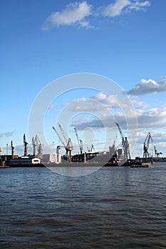View of logistics at the harbour - serie