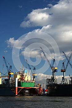 View of logistics at the harbour - serie (up)