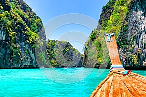 View of Loh Samah Bay in Phi Phi island, Thailand