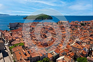 View of Lokrum Island Looking South in Dubrovnik