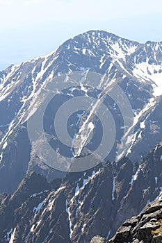 View from Lomnicky peak 2634 m, High Tatras
