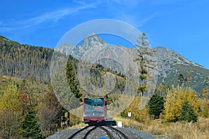 View of Lomnicky Stit from the StarÃ½ Smokovecâ€“Hrebienok funicular