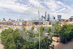 View of London city centre from Tate Gallery