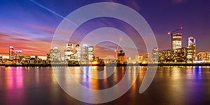 London Docklands at night photo