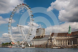 View of the London Eye.