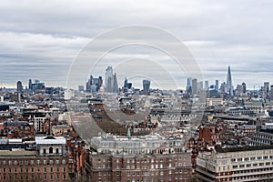 View of London from the height.Beautiful panoramic scenic view on London