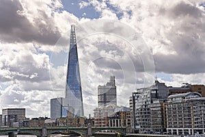 View of london skyline with the shard