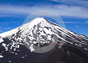 View of Lonquimay Volcano with Navidad Crater in the front