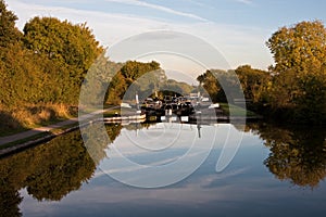 View looking down Hatton Flight of locks