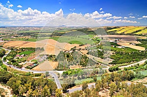 View looking from the Plaza Cabildo, Arcos de la Frontera, Cadiz Province, Andalucia, Spain, Western Europe photo