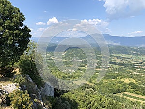 View from the lookout point on the old town of Pican - Istria, Croatia / Pogled sa vidikovca na starom gradu PiÃâ¡an - Istra, Hrvat