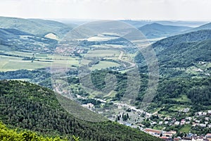 Pohľad z rozhľadne Háj Nová Bana Slovensko