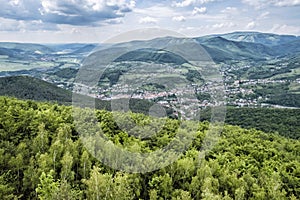 Pohľad z rozhľadne Háj Nová Bana Slovensko