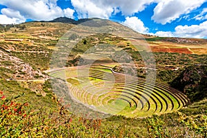 View of the Lost Incan City of Machu Picchu near Cusco, Peru