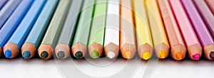 View of Lot of colored pencil