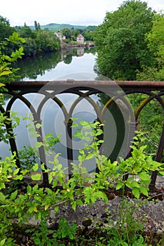 View of Lot River, south of France