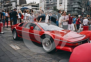 A view of a Lotus Esprit Sports car