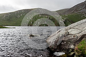 View of Lough Acorrymore, Achill Island, County Mayo, Ireland.