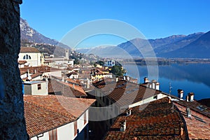 View of Lovere town, Lake Iseo, Bergamo, Italy photo