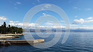 View from Lovran to Rijeka -  Primorje-Gorski Kotar County in Croatia