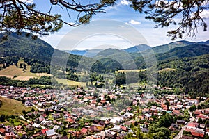 View on Low Tatras mountains from lookout Ziar