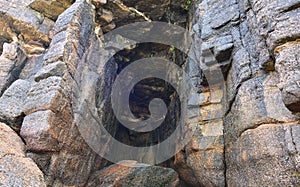 Ancient Sea Cave on Seashore of the North West Highlands of Scotland