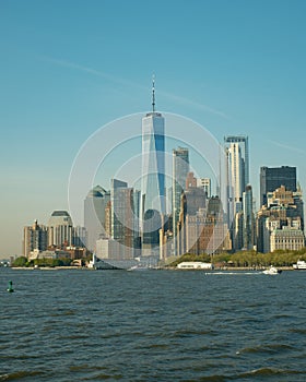 View of Lower Manhattan from the Staten Island Ferry, Staten Island, New York