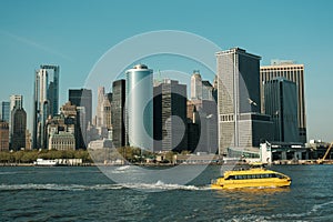 View of Lower Manhattan from the Staten Island Ferry, Staten Island, New York