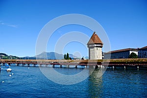 View of Lucerne and the KapellbrÃ¼cke