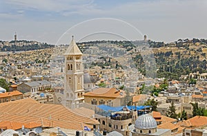View of the Lutheran Church of the Redeemer in old city Jerusalem