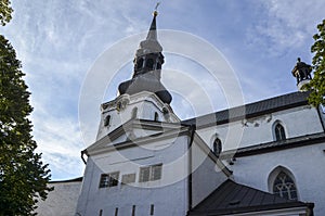 View of Lutheran St Mary Cathedral Dome Church on Toompea Hill in old Tallinn the capital of Estonia