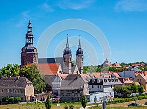 View of the Lutherstadt Wittenberg city panorama photo