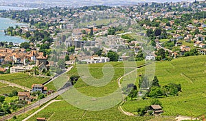 View on Lutry near the city of Lausanne