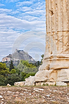 Lycabettus hill in Athens Greece