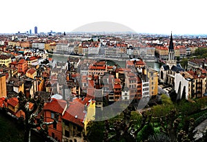 View of Lyon, France.