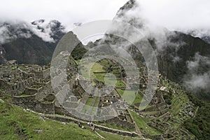 View of Machu and Huana Pichu