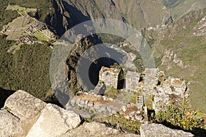 View of Machu Picchu, from Huayna Picchu, Peru
