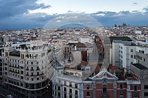 View of Madrid from circulo de bellas artes photo