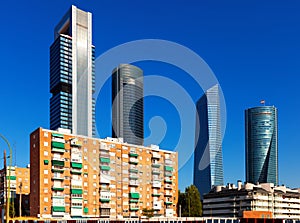 View of Madrid with Four Towers Business Area photo