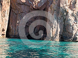 View of Magmatic vertical rocks of Calanques