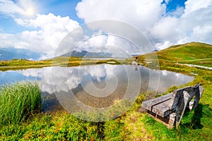 View of the magnificent summits and the pristine beauty of the KitzbÃÂ¼heler alps