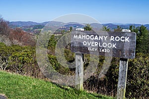 View of Mahogany Rock Overlook â€“ Elevation 3420 feet