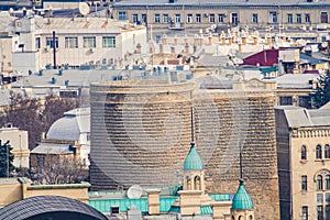 View of the Maiden Tower, Baku city, Azerbaijan